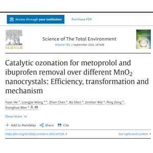 Catalytic ozonation for metoprolol and ibuprofen removal over different MnO2 nanocrystals: Efficienc